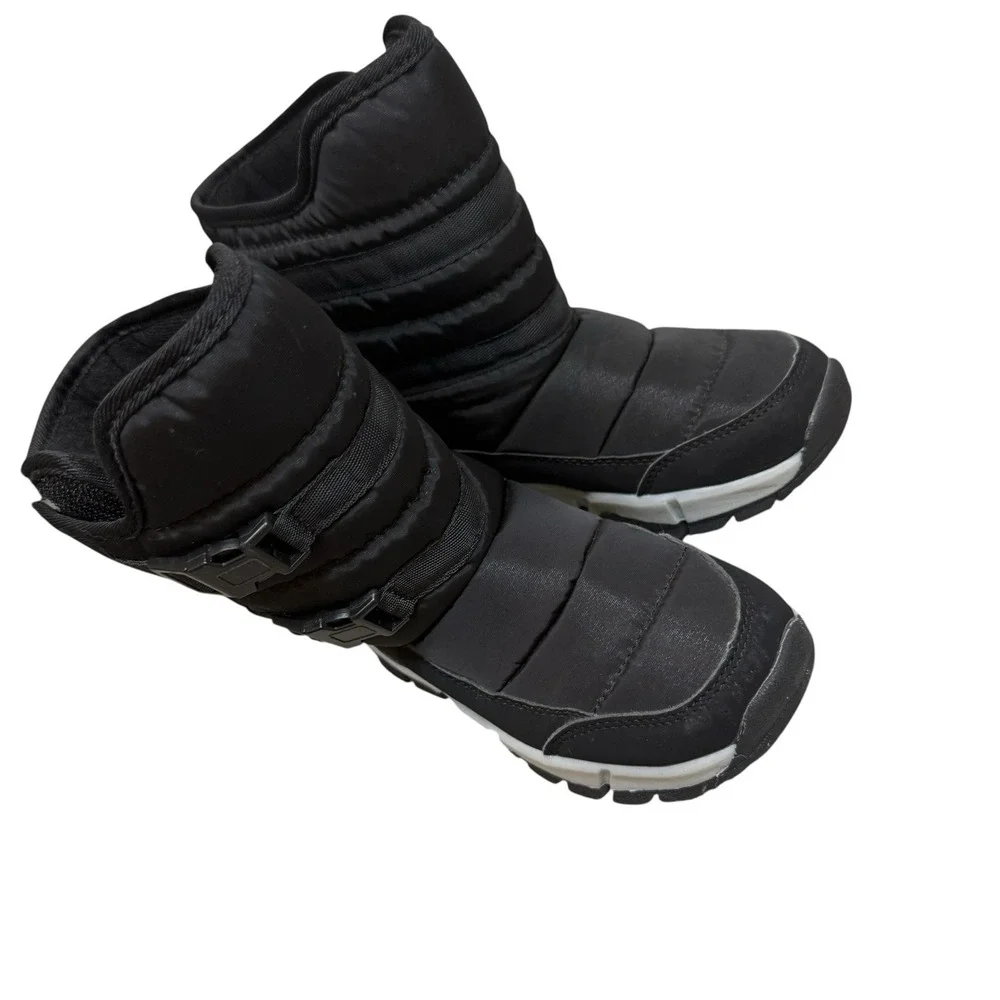 Hobibear Boys Snow Boots Black Winter Waterproof Slip Resistant Sz 2